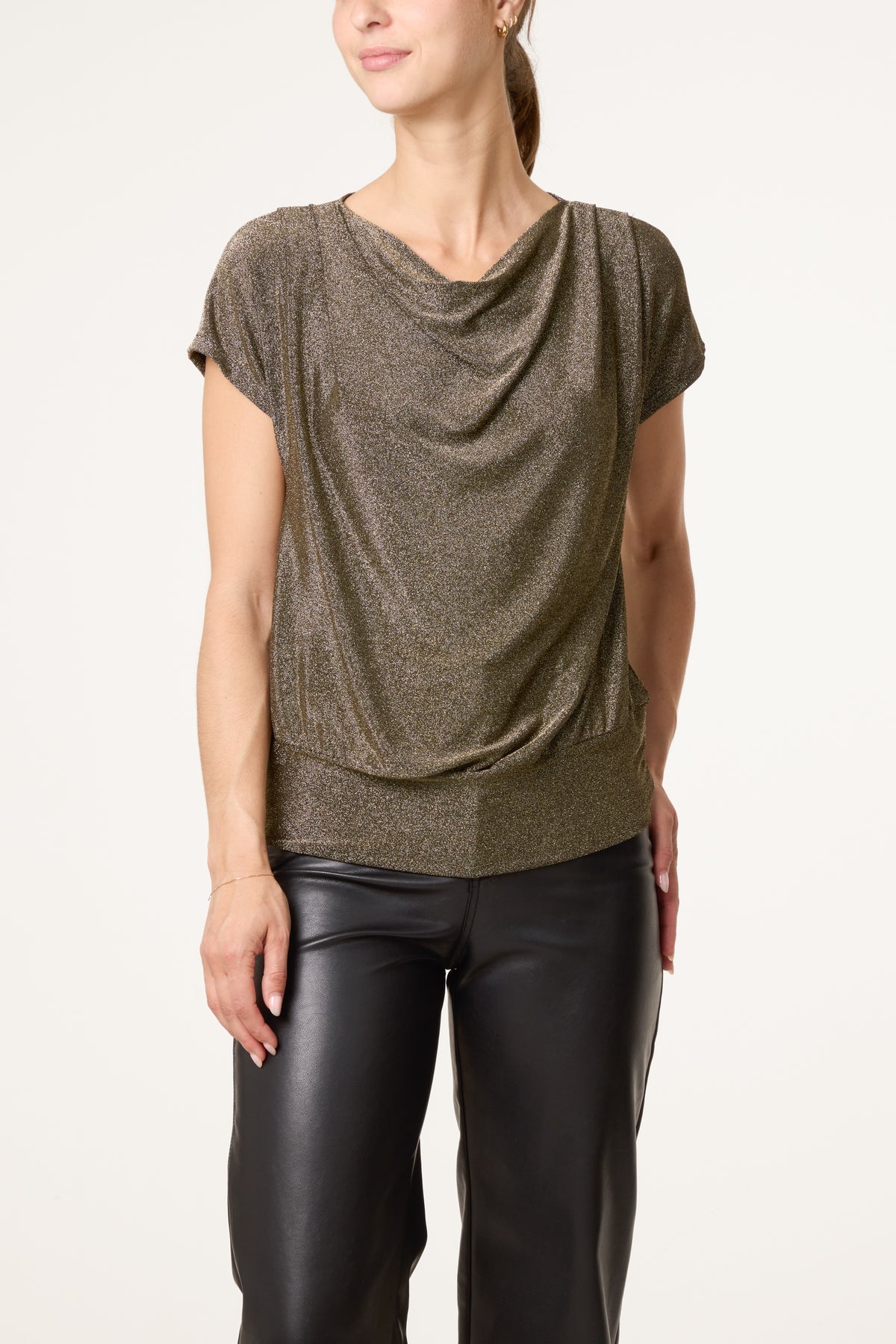 Cowl Neck Draped Top