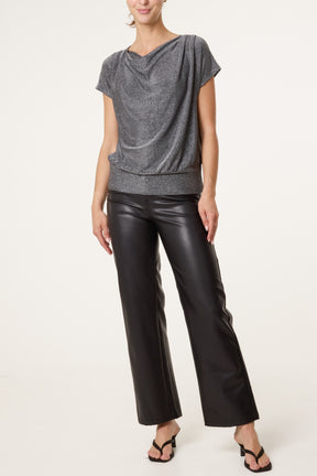 Cowl Neck Draped Top