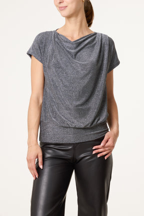 Cowl Neck Draped Top