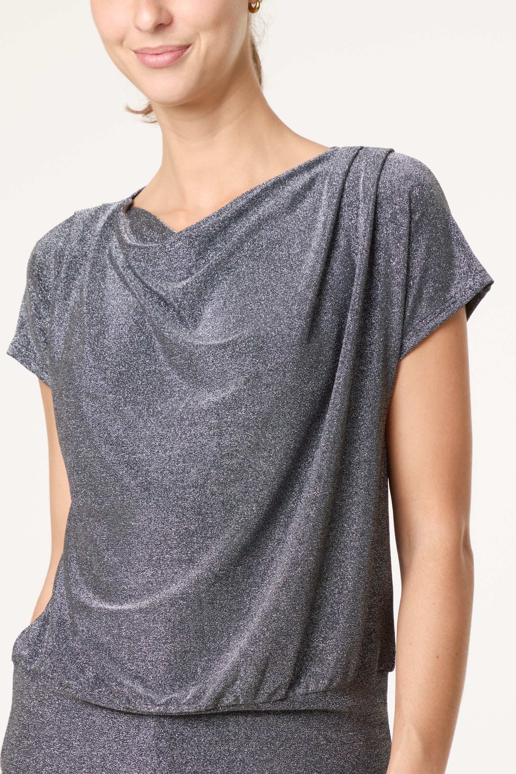 Cowl Neck Draped Top