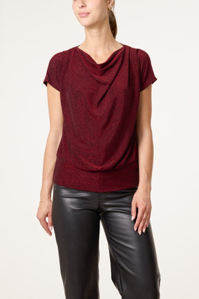 Cowl Neck Draped Top