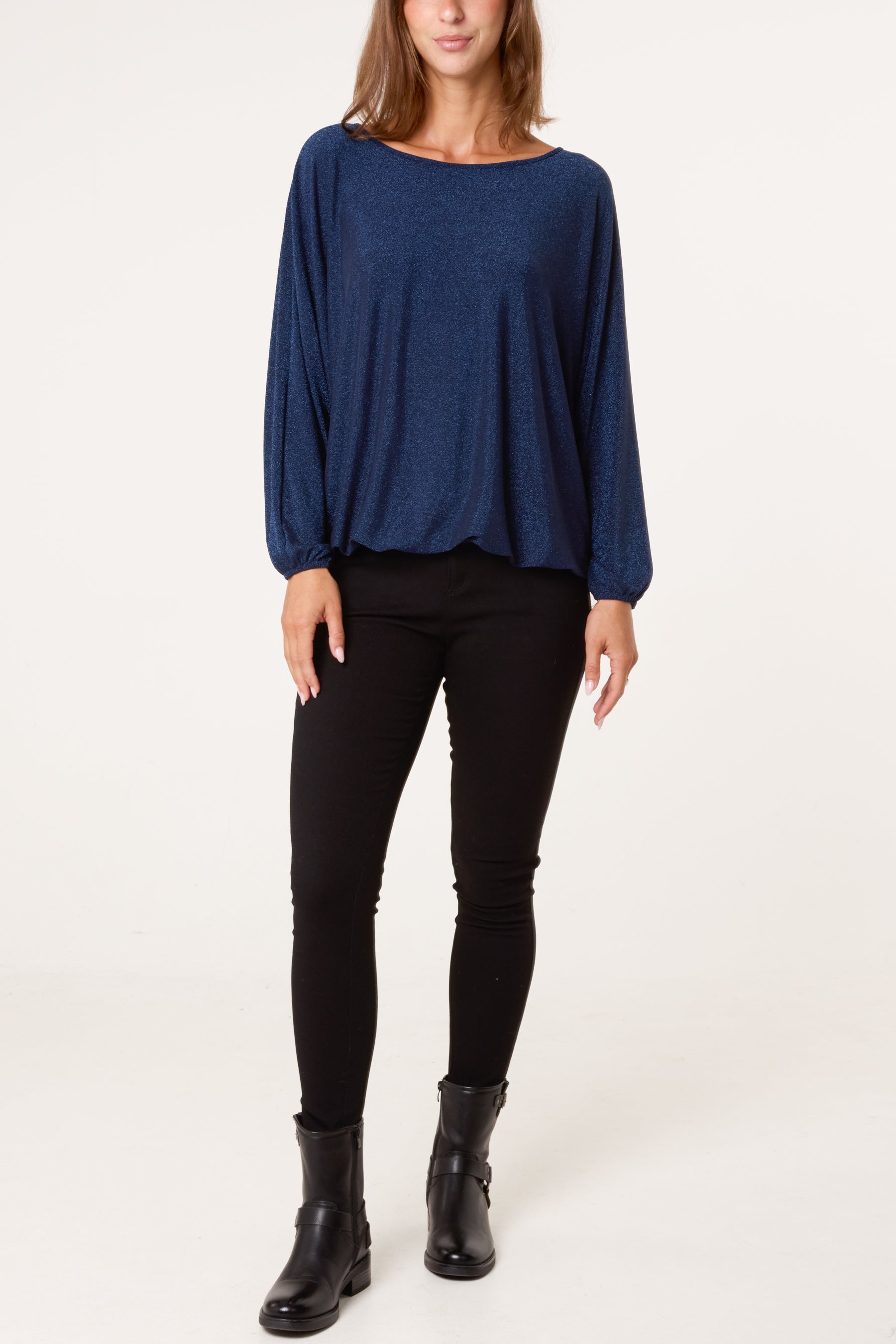 Relaxed Long Sleeve Crew Neck Top