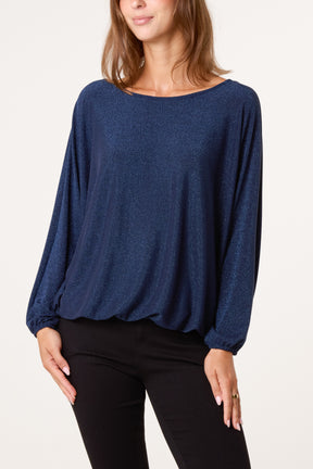 Relaxed Long Sleeve Crew Neck Top