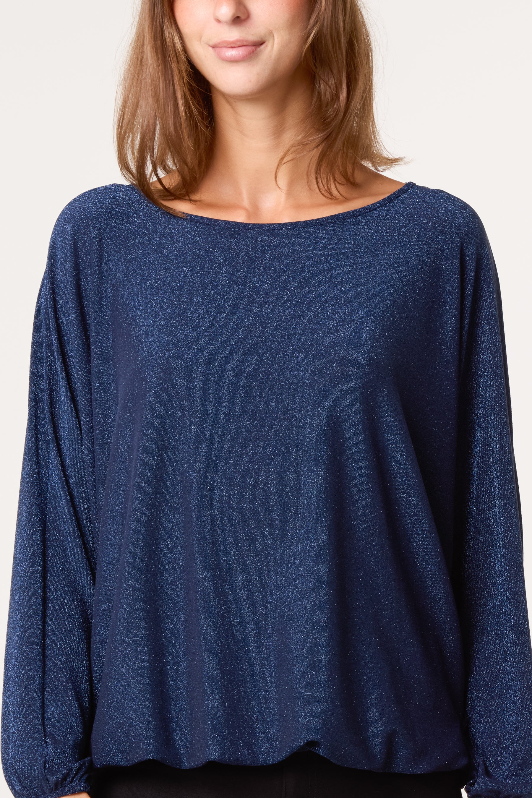 Relaxed Long Sleeve Crew Neck Top