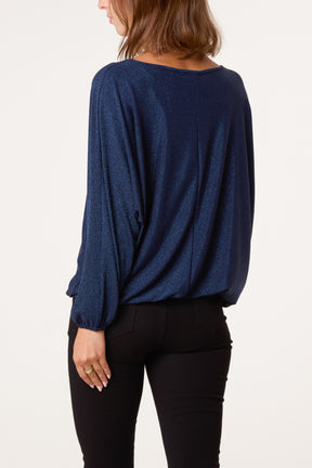 Relaxed Long Sleeve Crew Neck Top