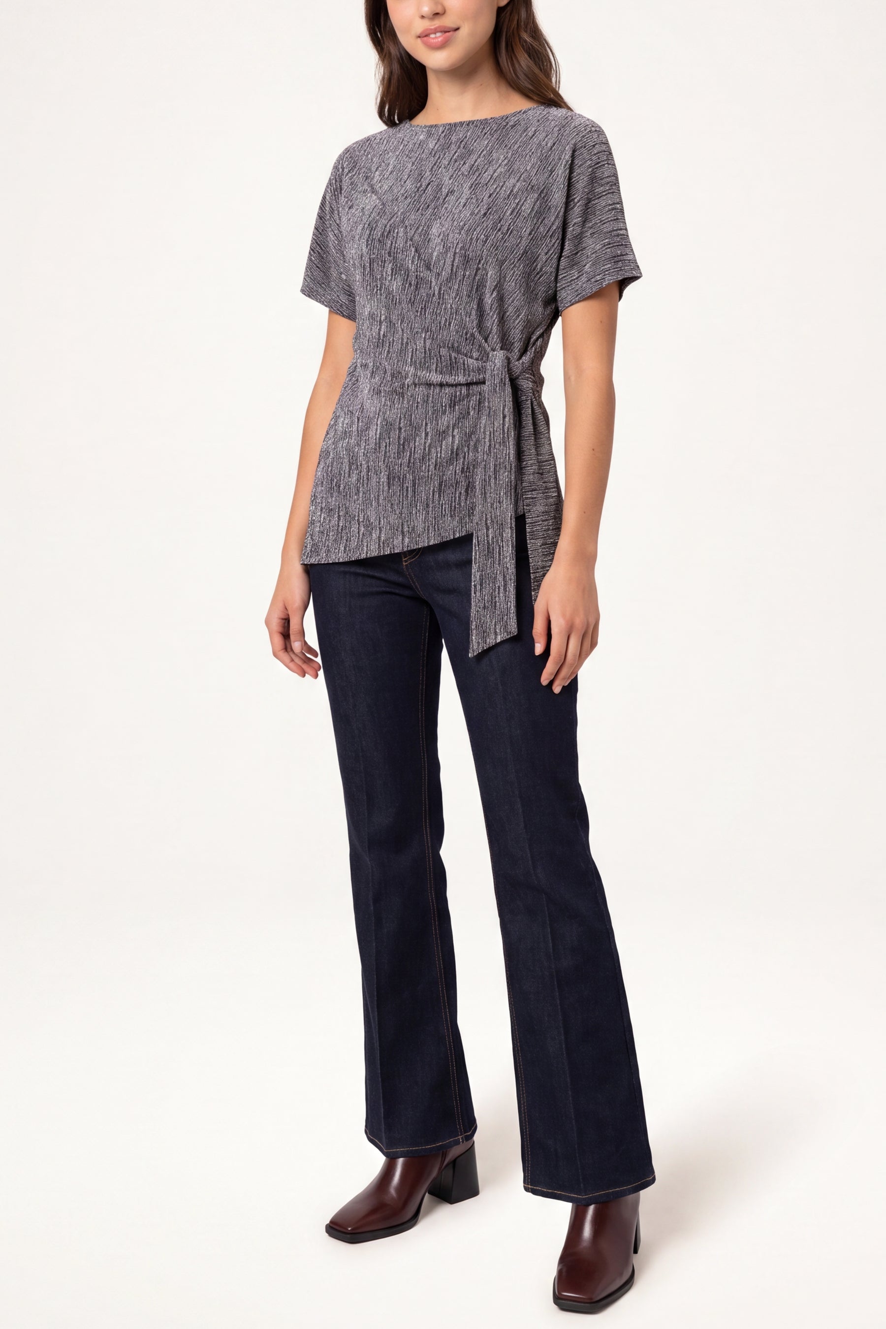 Rhinestone Side Tie Top