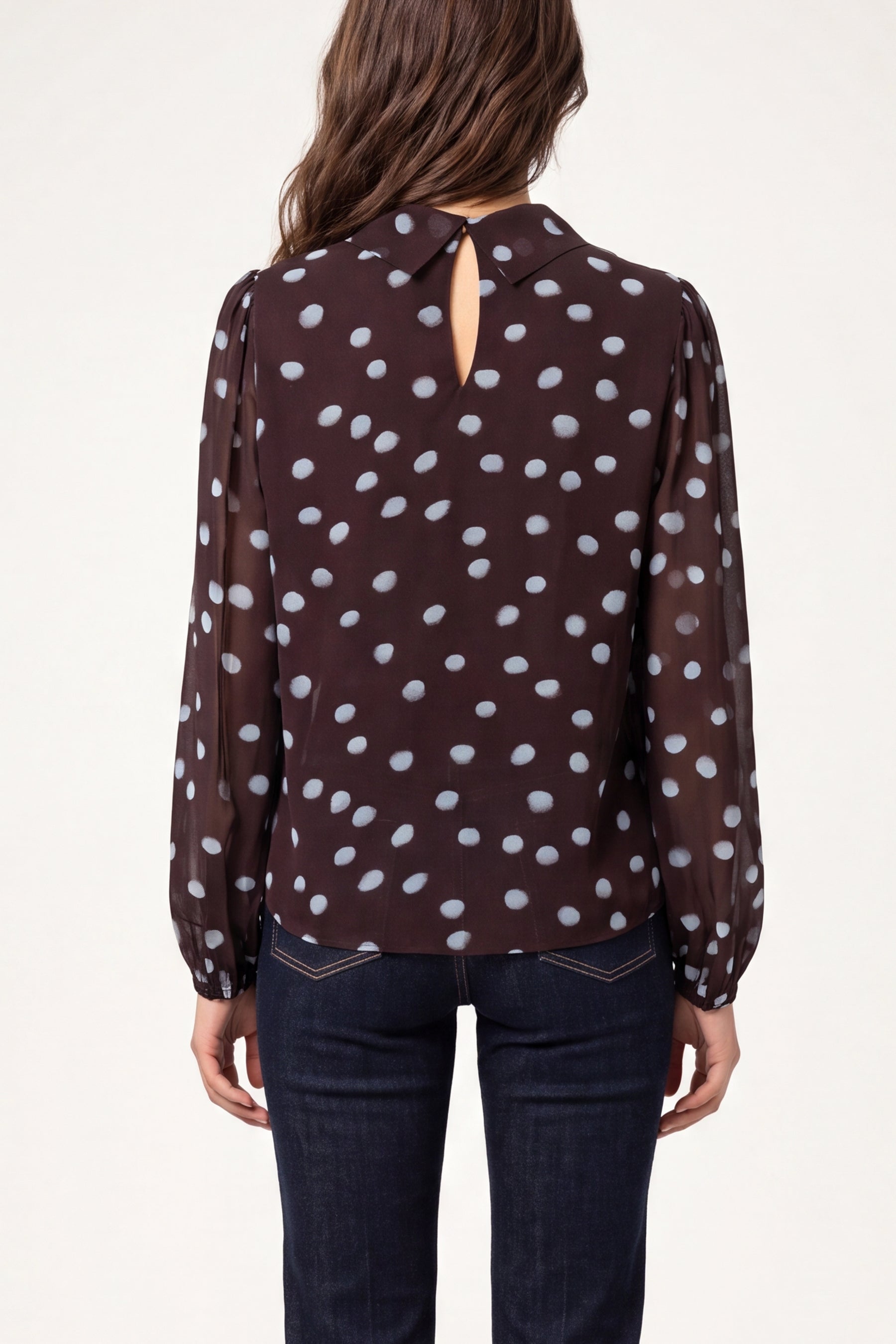 Polkadot Puff Ball Blouse
