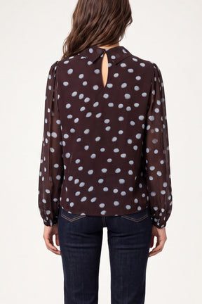 Polkadot Puff Ball Blouse