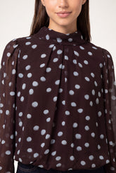 Polkadot Puff Ball Blouse