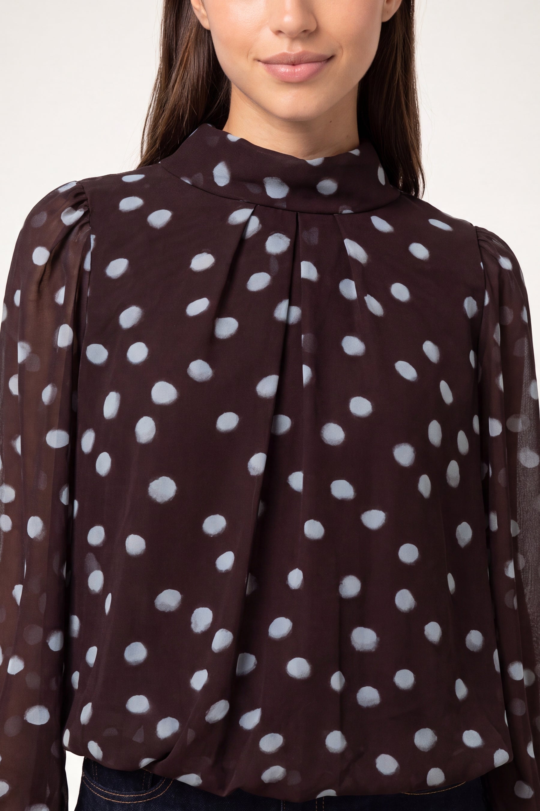 Polkadot Puff Ball Blouse