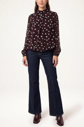 Polkadot Puff Ball Blouse