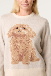 Knitted Round Neck Dog Jumper