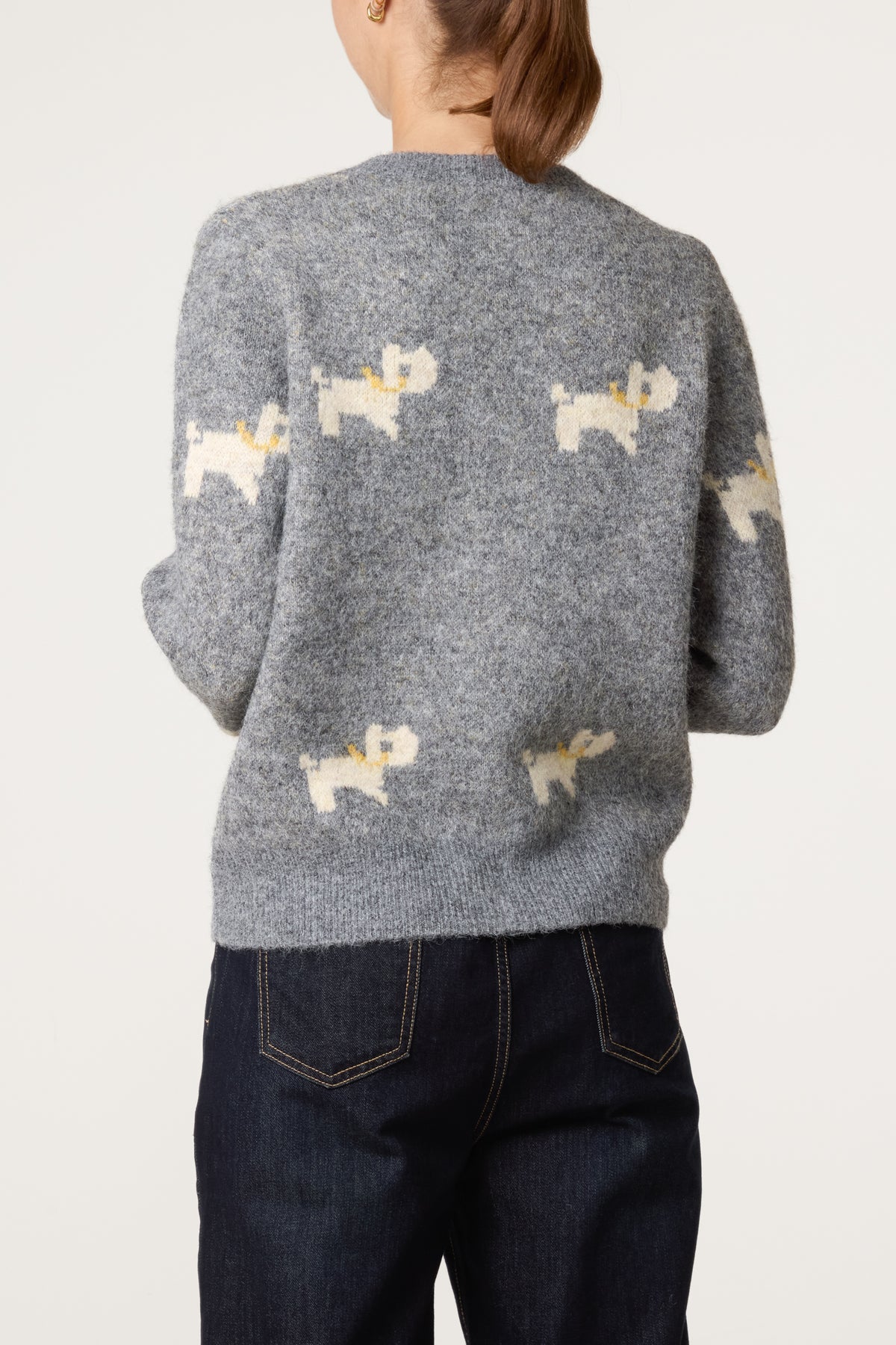 Button Through Knit Cardigan With Bow Details