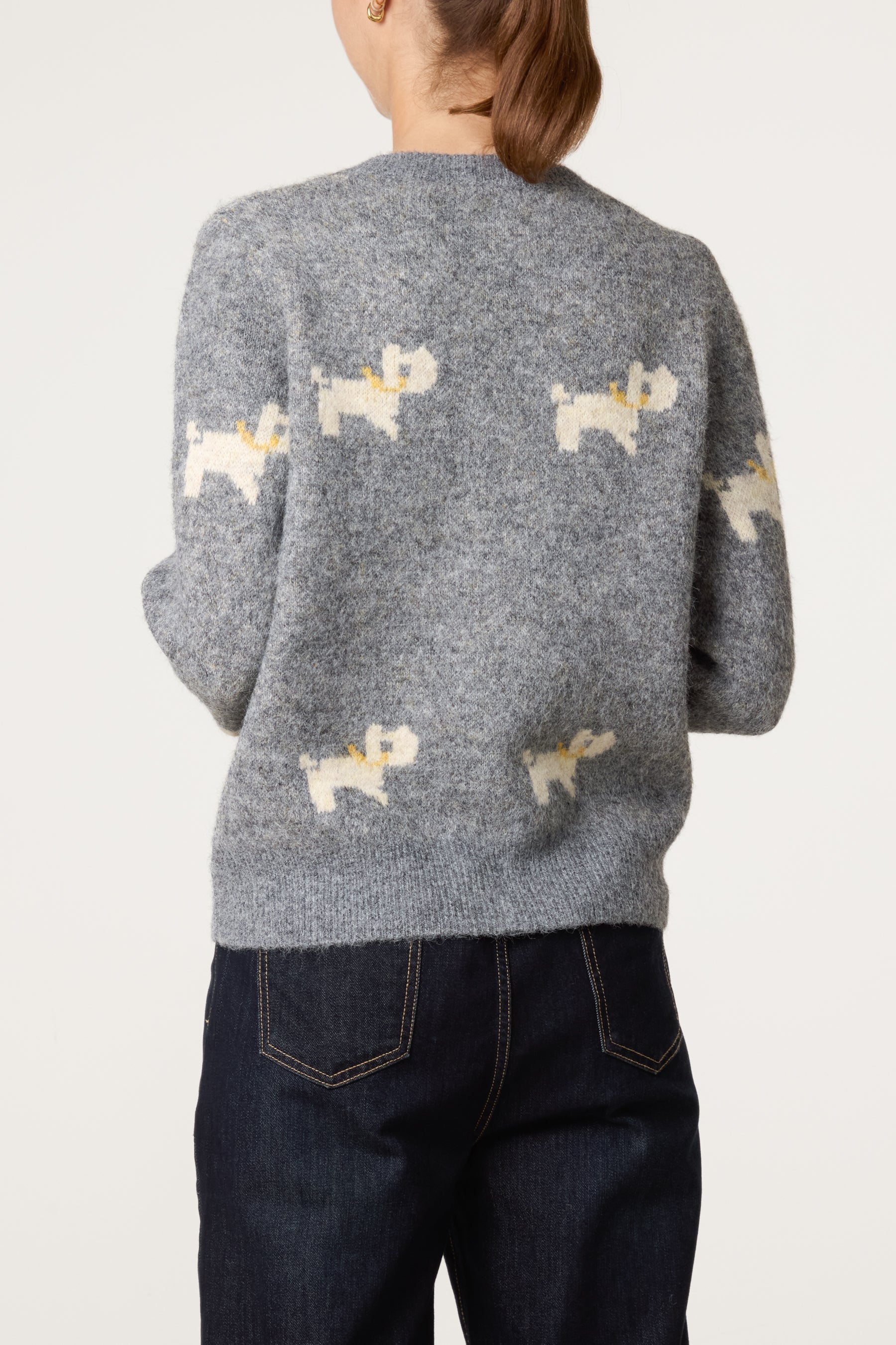 Button Through Knit Cardigan With Bow Details