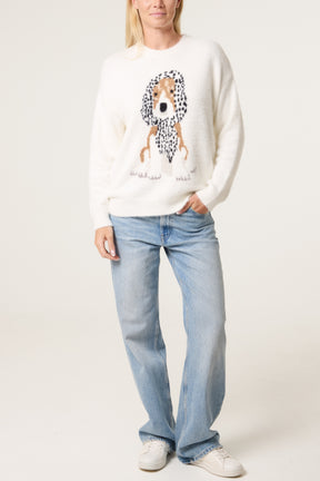 Intarsia Beagle Spotted Jumper