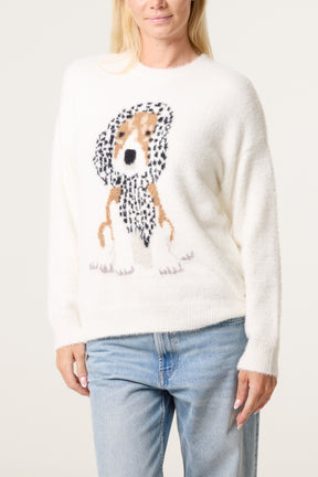 Intarsia Beagle Spotted Jumper
