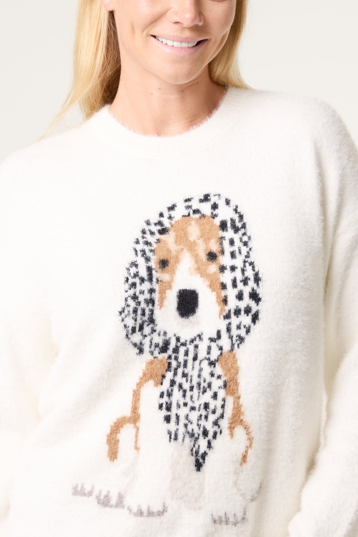 Intarsia Beagle Spotted Jumper