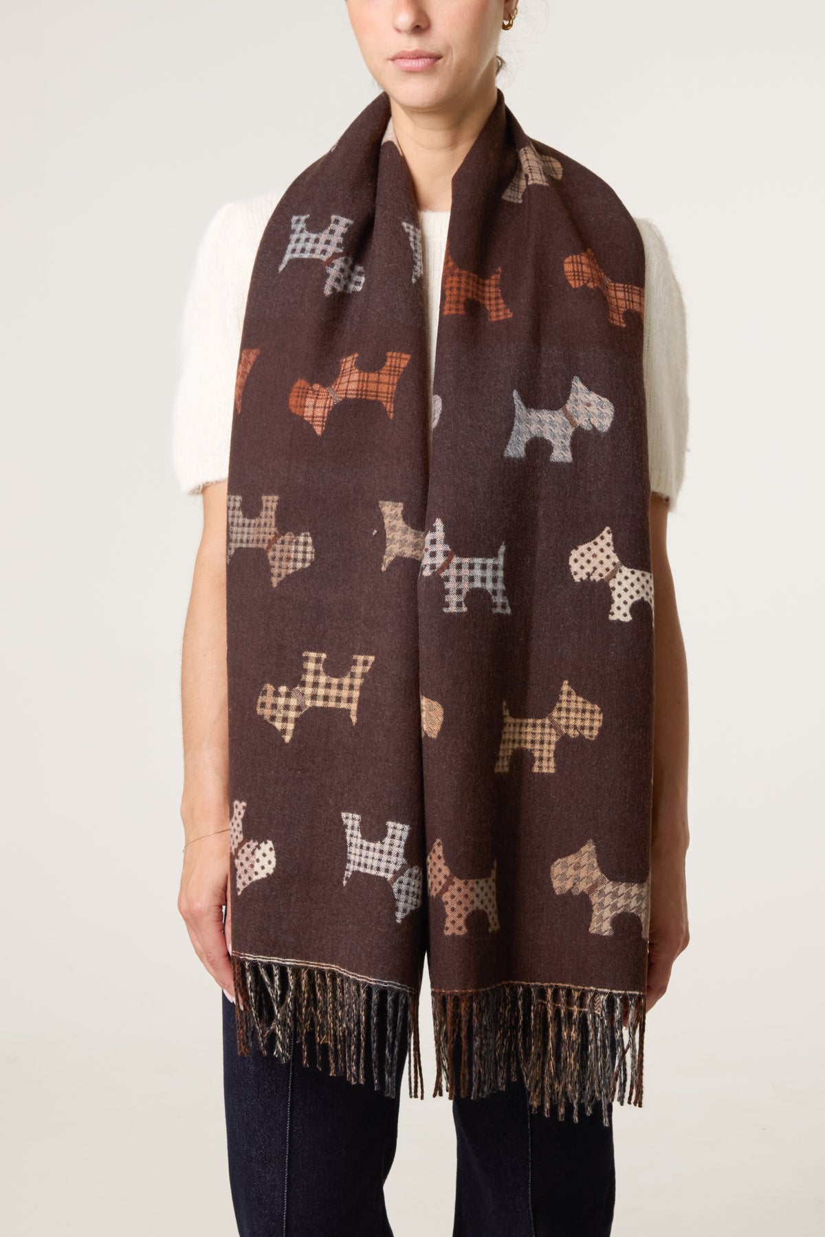 Modern Dog Print Scarf