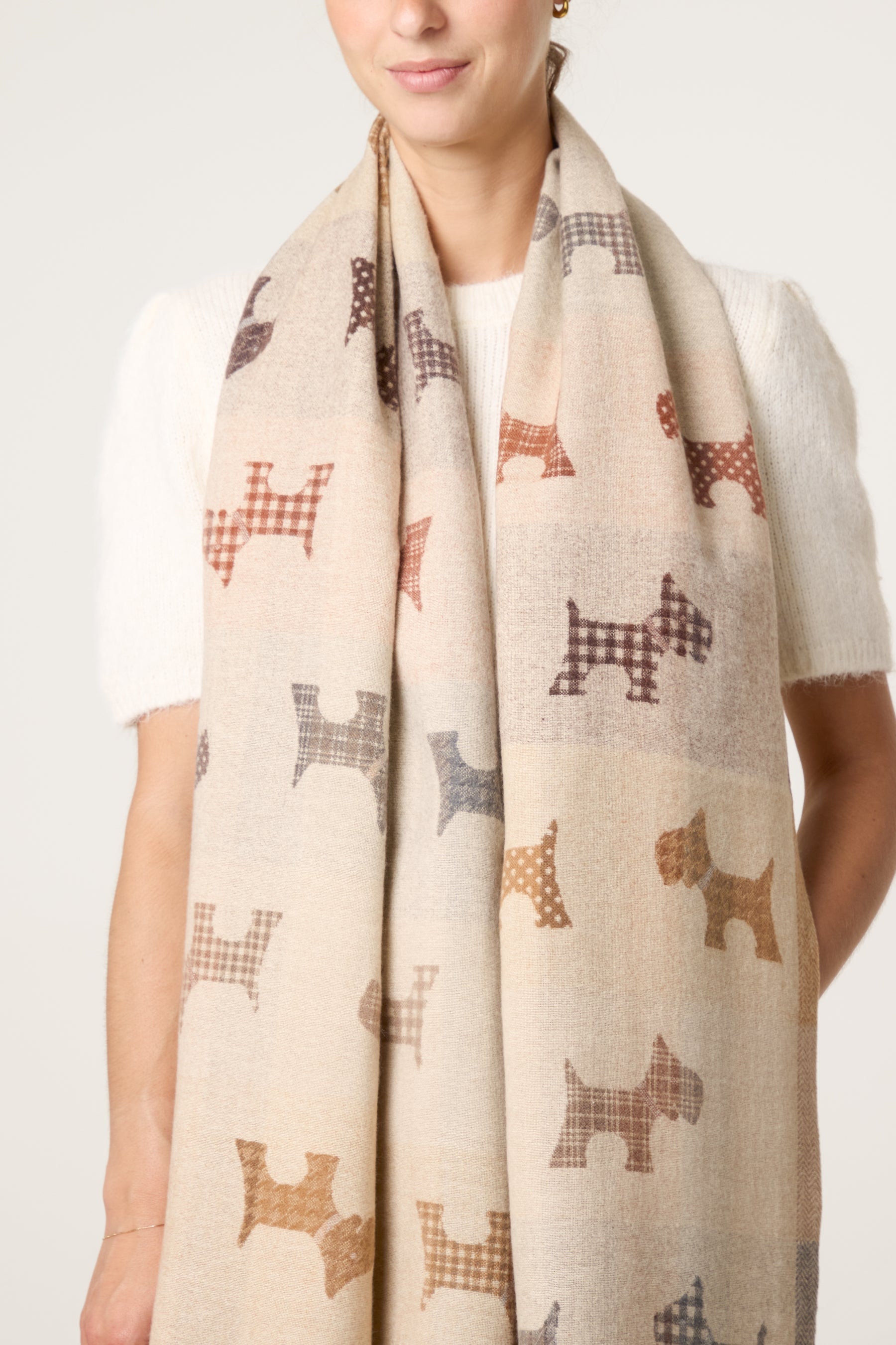 Modern Dog Print Scarf