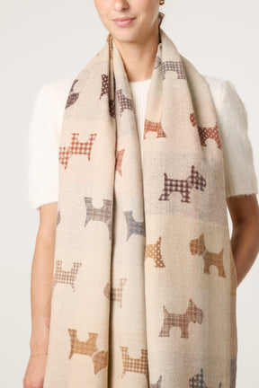 Modern Dog Print Scarf
