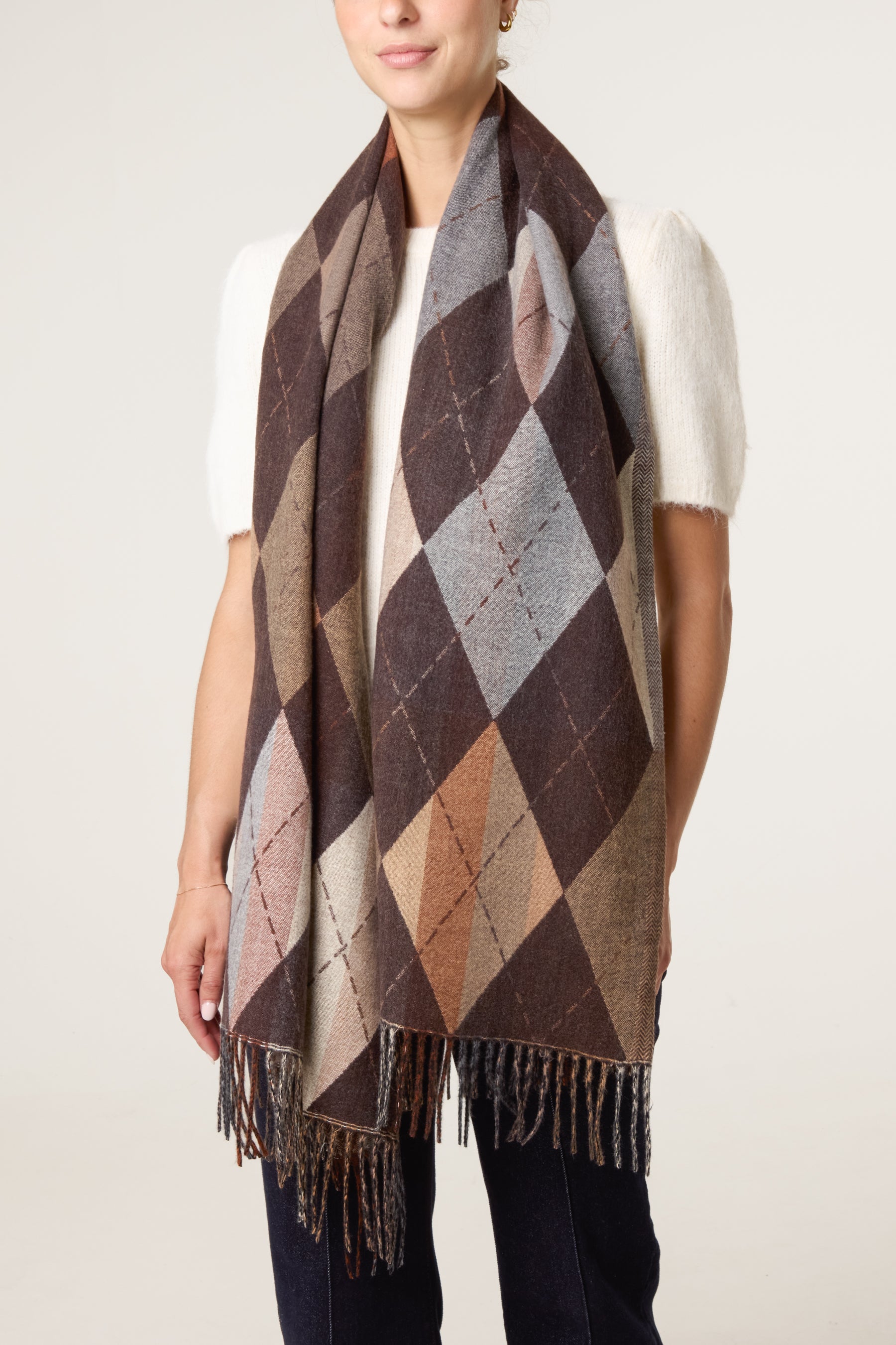 Argyle Pattern Scarf