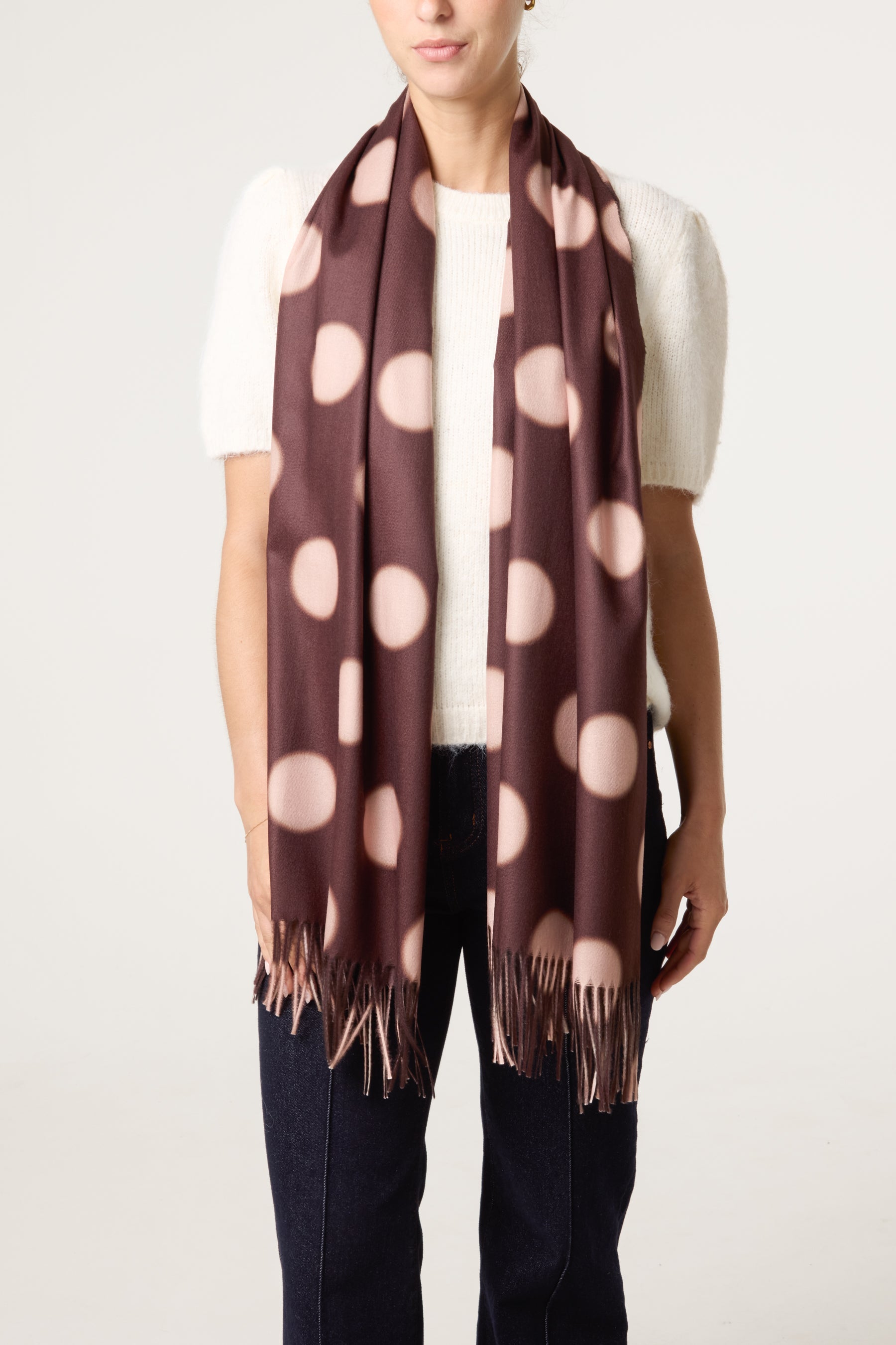 Maxi Polka Dot Pattern Scarf