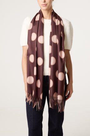 Maxi Polka Dot Pattern Scarf