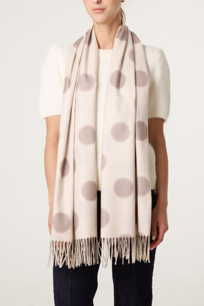 Maxi Polka Dot Pattern Scarf