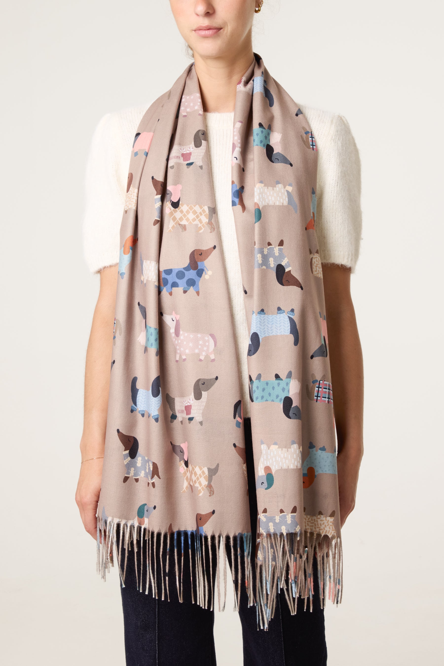 Dachshund Print Scarf