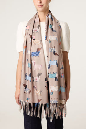 Dachshund Print Scarf