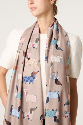 Dachshund Print Scarf