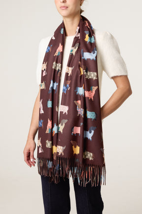 Dachshund Print Scarf
