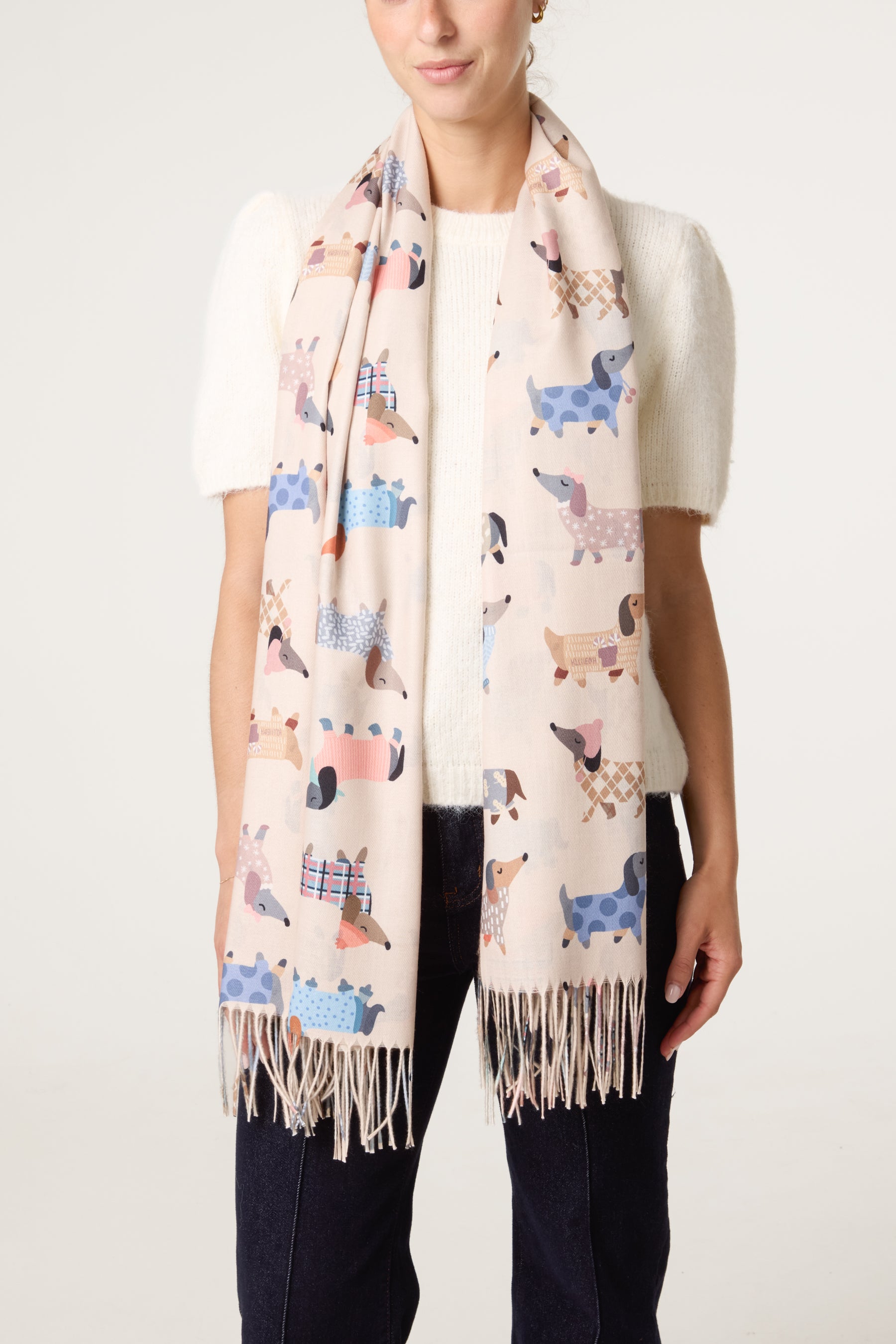 Dachshund Print Scarf