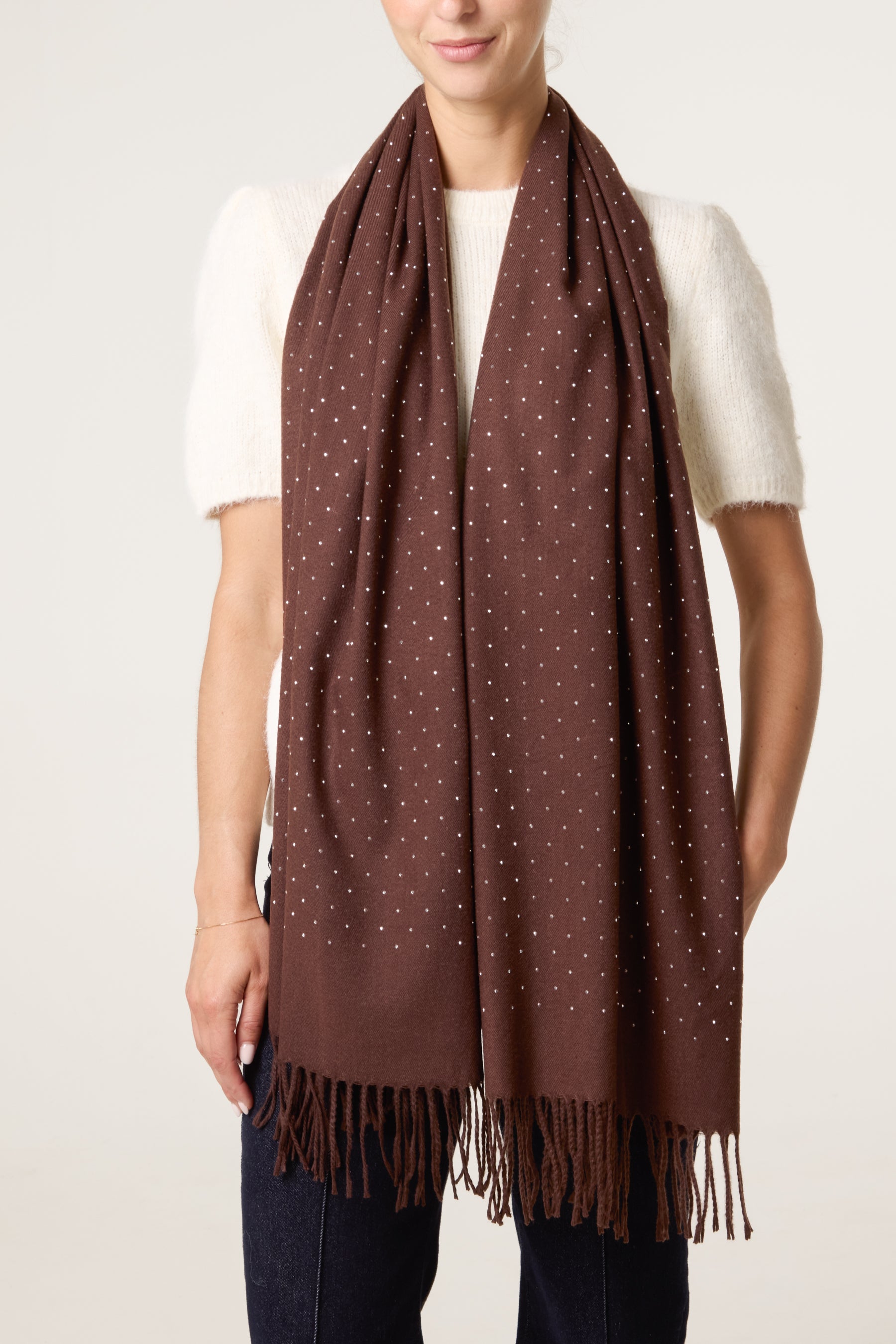 Embellished Essential Diamante Scarf