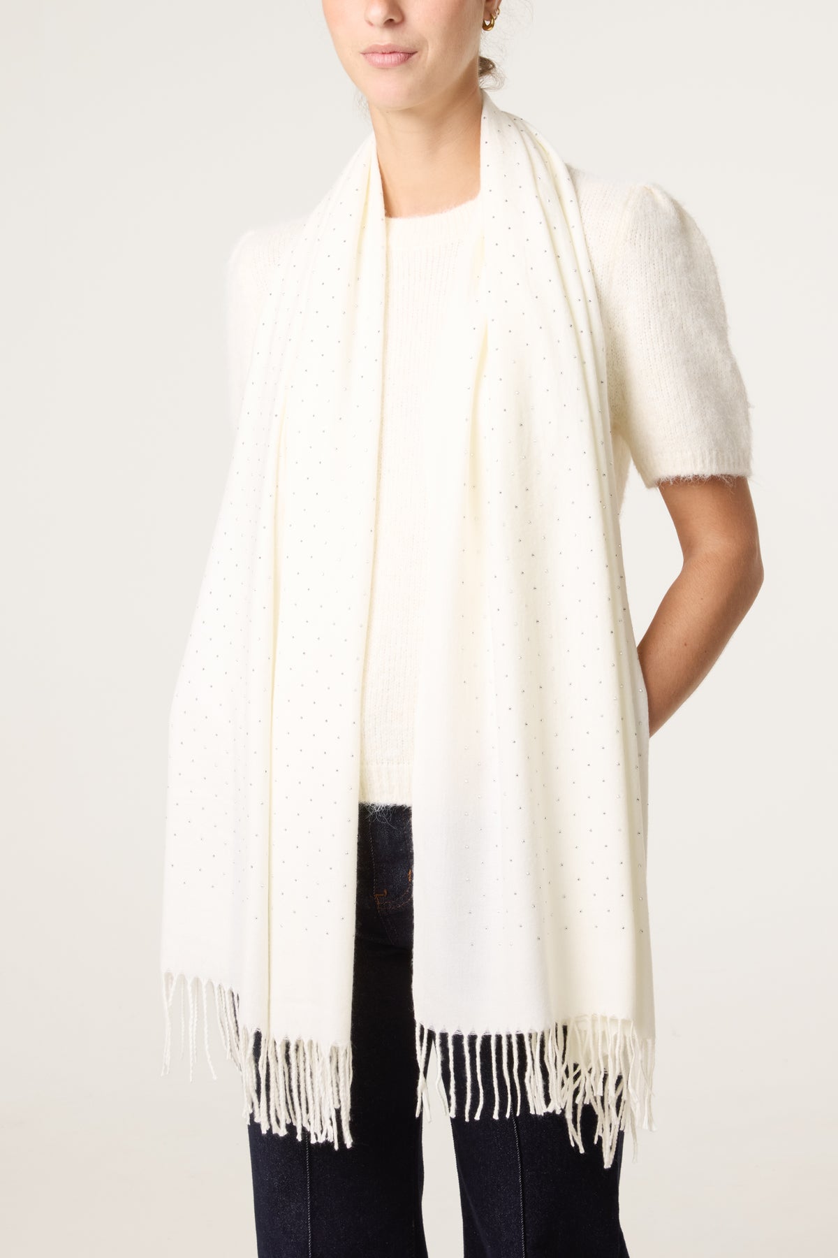 Embellished Essential Diamante Scarf