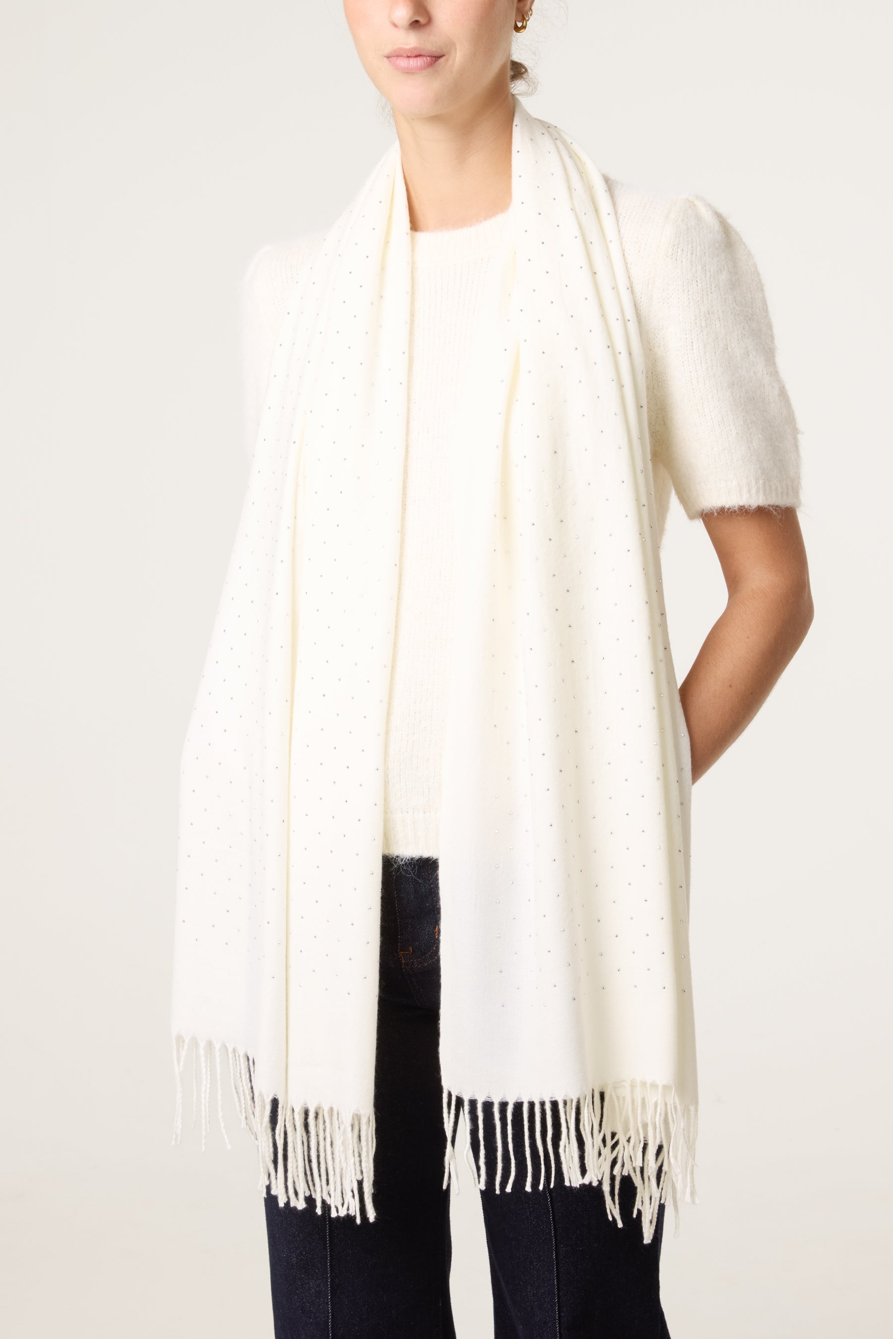Embellished Essential Diamante Scarf