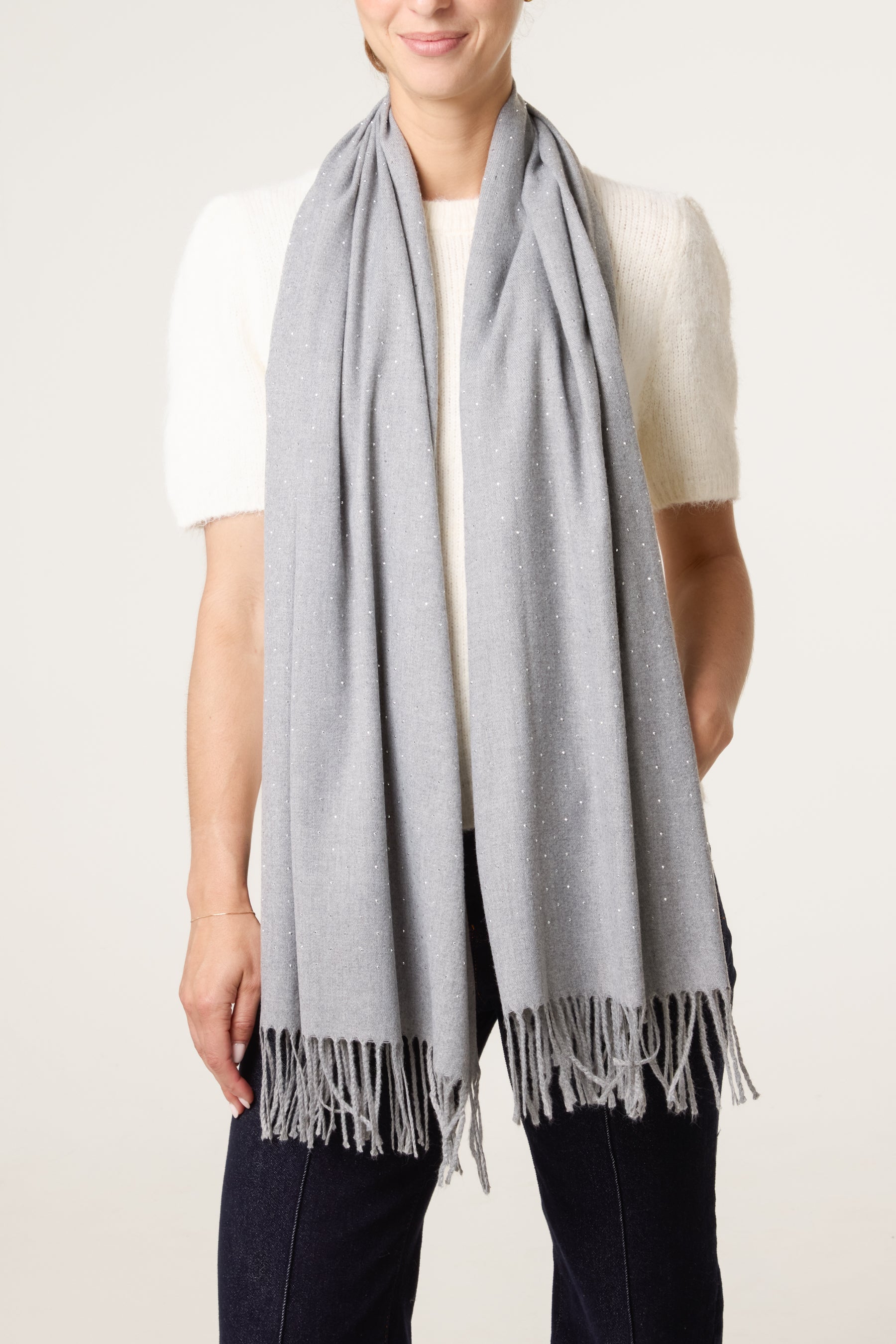 Embellished Essential Diamante Scarf