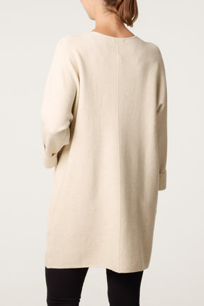 Button Detail Seam Pocket Jumper