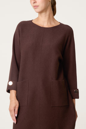 Button Detail Seam Pocket Jumper