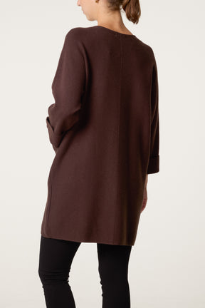 Button Detail Seam Pocket Jumper
