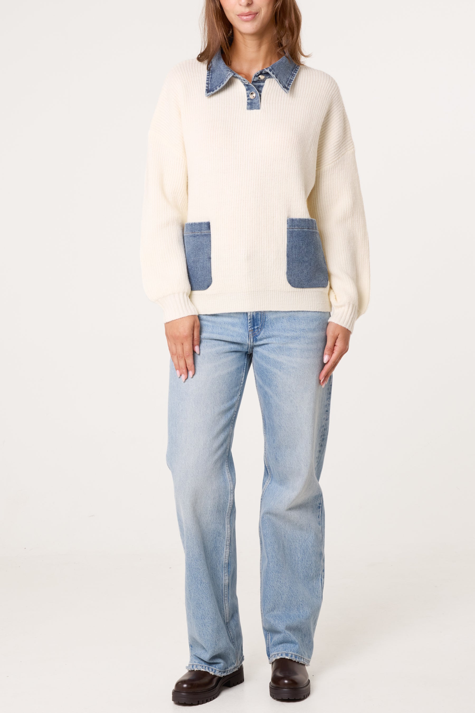 Denim Pocket Knit Jumper