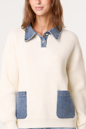 Denim Pocket Knit Jumper