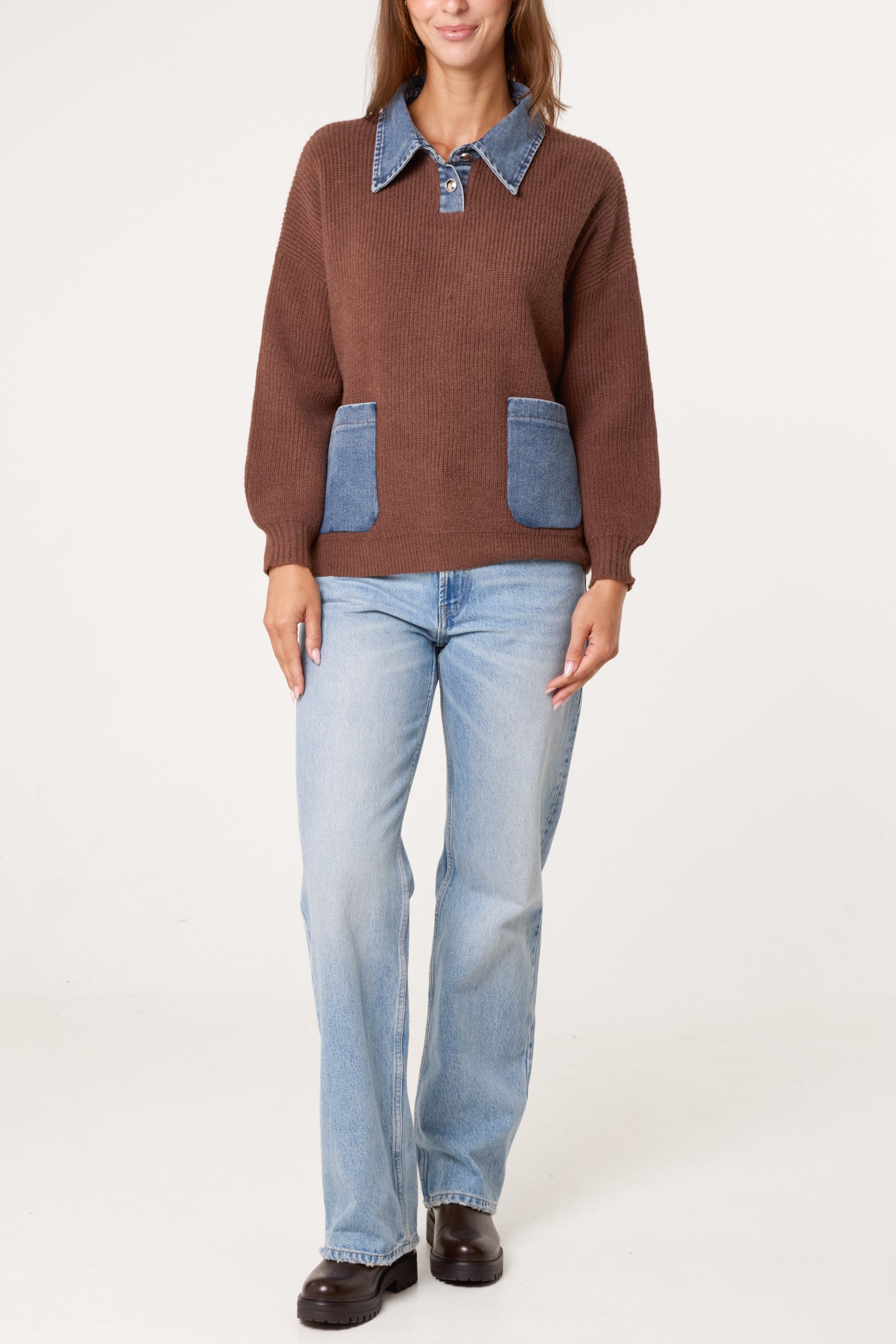 Denim Pocket Knit Jumper