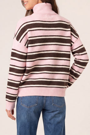 Stripe Knit Zip Top Jumper