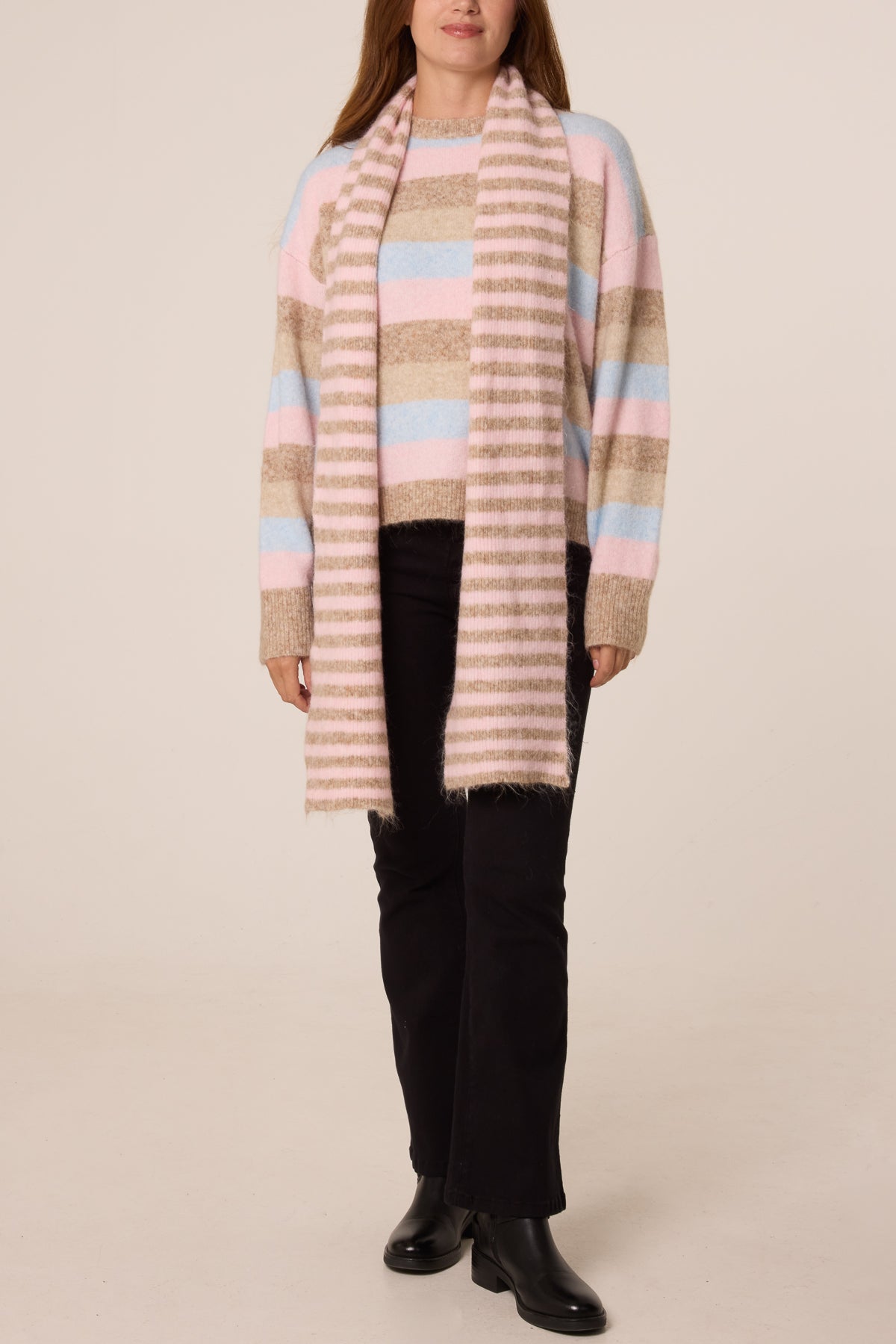 Striped Scarf & Jumper