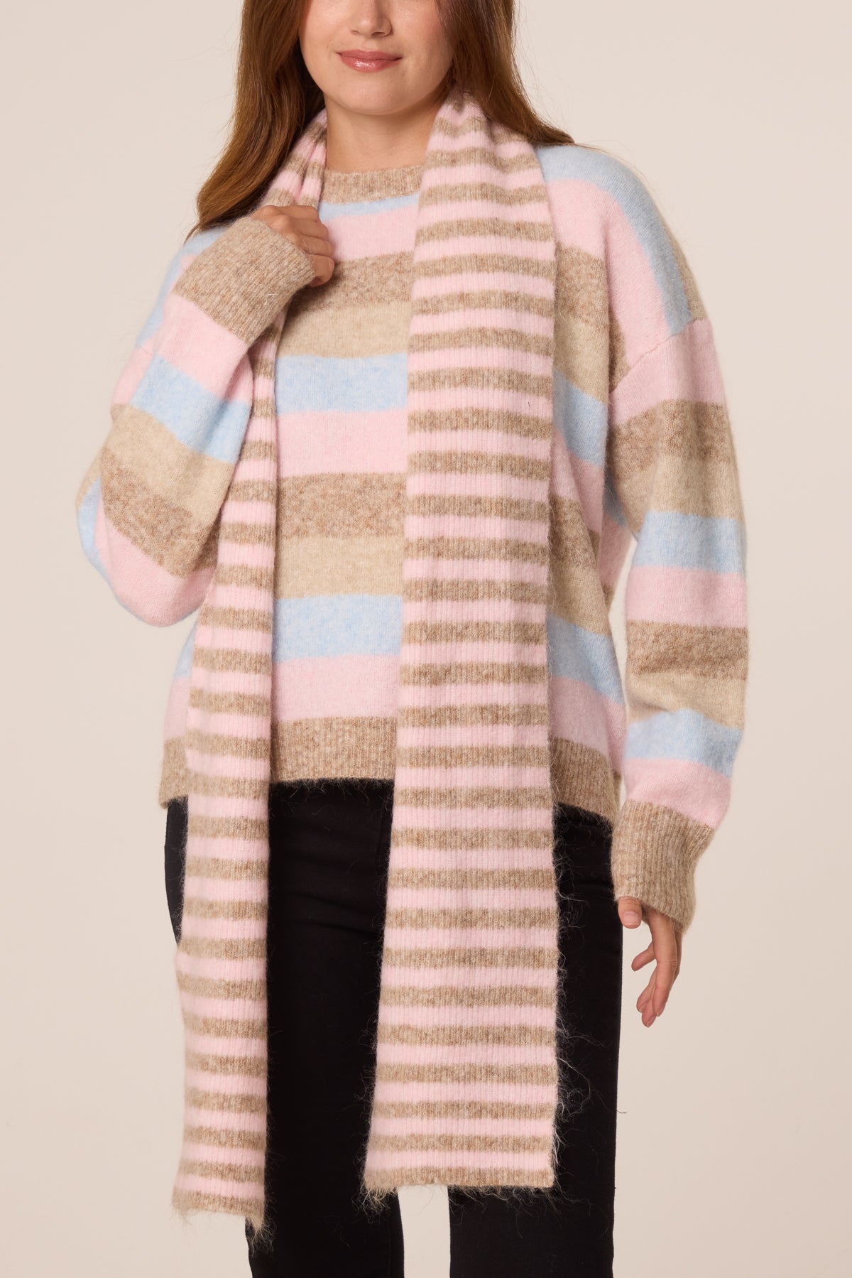 Striped Scarf & Jumper