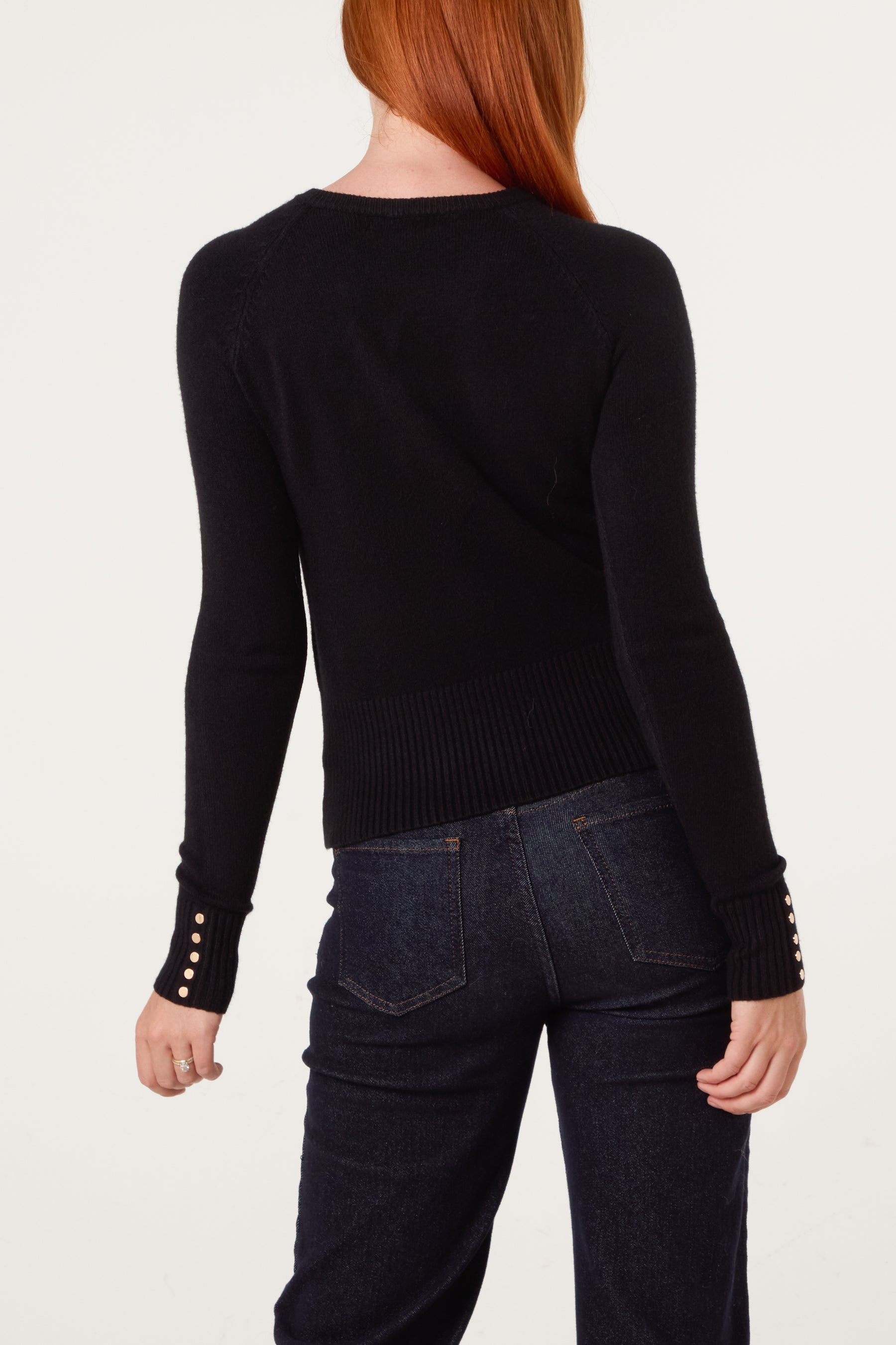 Essential Crew Neck Knit Cardigan
