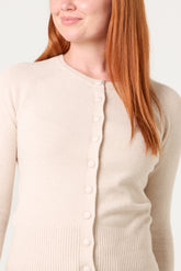Essential Crew Neck Knit Cardigan
