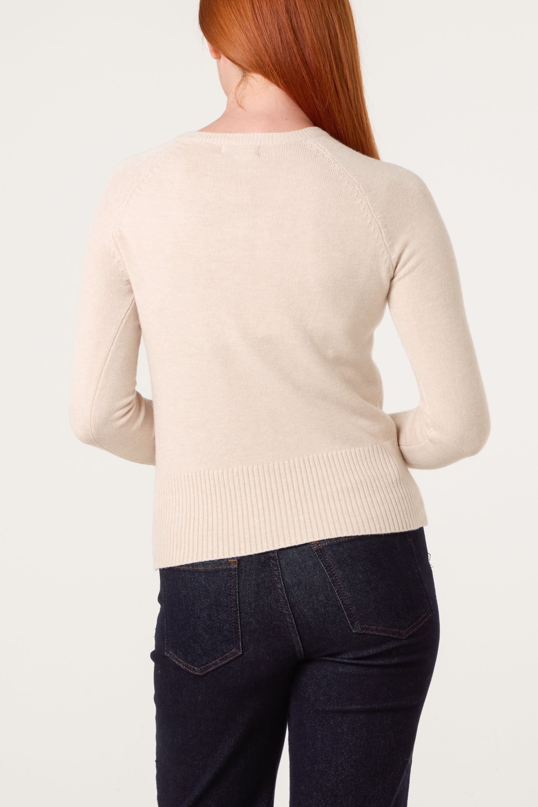 Essential Crew Neck Knit Cardigan