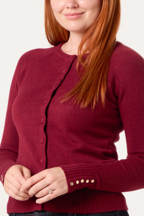 Essential Crew Neck Knit Cardigan